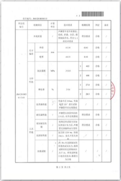 福建出厂检测报告